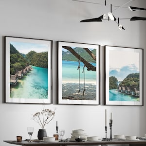 Beach Wall Art, Set of 3 Prints Neutral Beach Wall Posters, Beach Prints Coastal Wall Art, Home Decor, Bedroom Decor, Art Ocean Pictures