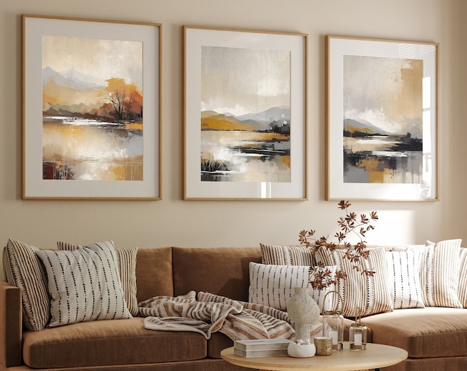 Set of 3 Abstract Art Prints, Home décor, Beautiful Vibrant Prints, A5, A4, A3 A3+ A2 A1 Sizes, Super Free Fast Delivery
