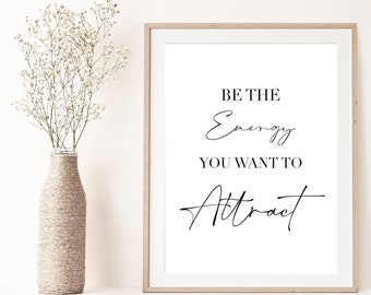 Law Of Attraction Print | Law Of Attraction Definition | Motivational Quote | Affirmation | Positive Wall Art | Home Decor | Manifest