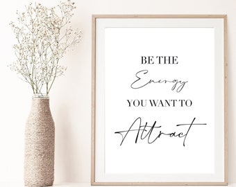 Law Of Attraction Print | Law Of Attraction Definition | Motivational Quote | Affirmation | Positive Wall Art | Home Decor | Manifest