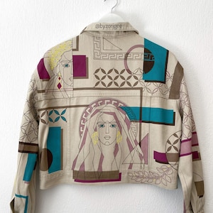 100% Hand-painted Denim Jacket “Abstract Games”