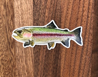 Rainbow Trout sticker for waterbottle, laptop, etc.!