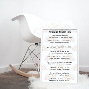 Meditation/Affirmation Poem Poster for Kids (Kindness)