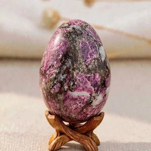 Natural Ruby Corundum Stone 60mm 215g | Red Ruby Gemstone Specimen, Polished Crystal Collectible, Mineral Lover Gift