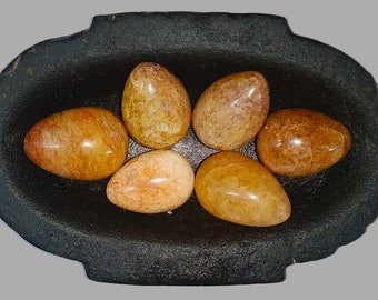 Golden Healer Quartz Egg: Natural Crystal Healing Stone (60MM)