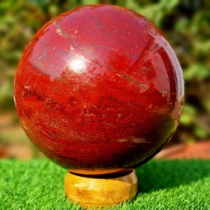 Natural Red Jasper Sphere Beautiful | Large - 230MM | Charged Crystal Metaphysical Aura Spirit Chakra Energy Sphere Ball