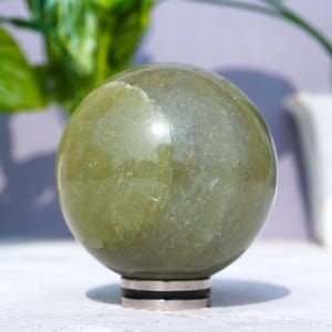50-55MM High Quality Green Aventurine Beautiful | Natural Vesuvianite Stone, High Quality Crystal Metaphysical Healing Power Sphere Ball