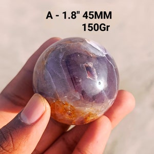 Esfera de cristal Auralite 23: piedra curativa canadiense, 5,6 cm