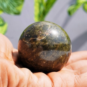 Green Vesuvianite Sphere: Natural Crystal Healing (50MM)