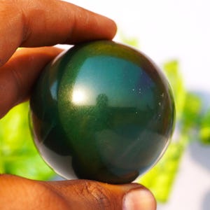 GREEN JADE SPHERE Gemstone Beautiful | Large ~ 50-55MM | Green Jade Stone Minerals From Crystal Healing Metaphysical Meditation Sphere Ball