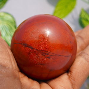 Red Jasper Sphere Beautiful | Large - 55MM | Natural Red Jasper Crystal Metaphysical Healing Power Sphere Ball