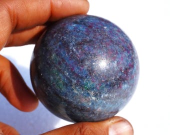 Ruby in Fuchsite Sphere: Natural Polished Healing Crystal (55mm)