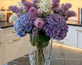 Vintage Cristal d’Arques Lead Crystal Vase | French Crystal | Tall Cut Glass Vase | 9.5” Floral Vase | Made in France