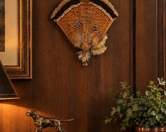 Authentic Wild Turkey Feather Fan | Rustic Lodge Wall Decor | Ohio Hunting Cabin Decor | Natural Turkey Tail Display | Thanksgiving Decor
