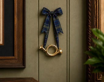 Tiny Vintage Brass Horn Ornament Decor