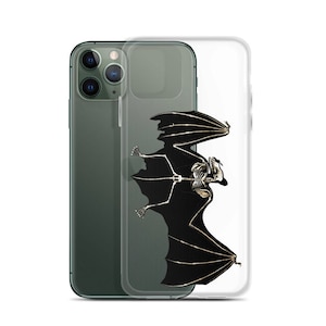 Antique Bat Skeleton iPhone case, Goth iPhone case