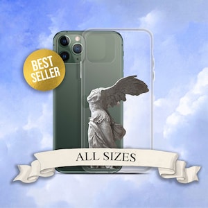 Winged Victory of Samothrace iPhone case, Aesthetic clear iPhone case