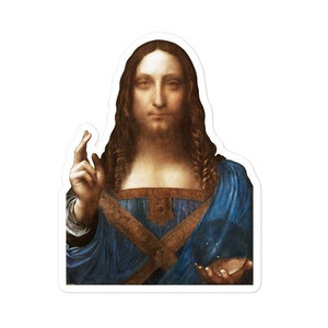 Autocollant Salvator Mundi, autocollant d’ordinateur portable Leonardo da Vinci