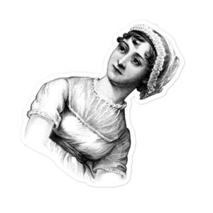 Autocollant Jane Austen, Autocollant féministe, Autocollant esthétique
