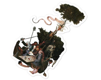 Hieronymus Bosch Sticker, Ship of Fools Laptop Sticker