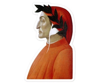 Dante Sticker, Art Water Bottle Sticker