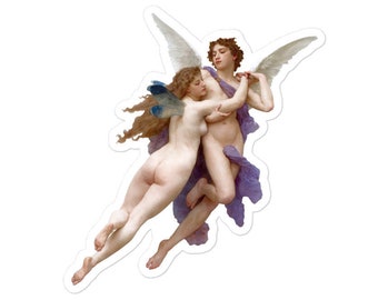 Cupid and Psyche Sticker, Art Laptop Sticker