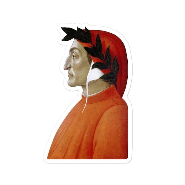 Dante Sticker, Art Water Bottle Sticker