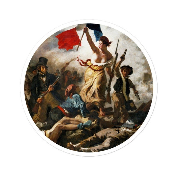 Eugène Delacroix - Autocollants Liberté guidant le peuple, autocollant Français Révolution