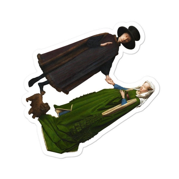 Arnolfini Portrait Sticker, Jan van Eyck Laptop Sticker