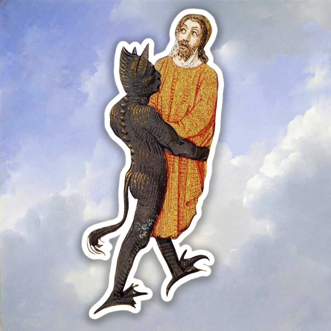 Weird Medieval Art Sticker, Funny Medieval Meme Sticker - Etsy