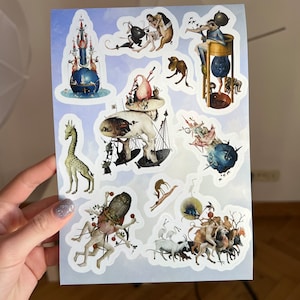 Hieronymus Bosch Sticker sheet, The Garden of Earthly Delights stickers