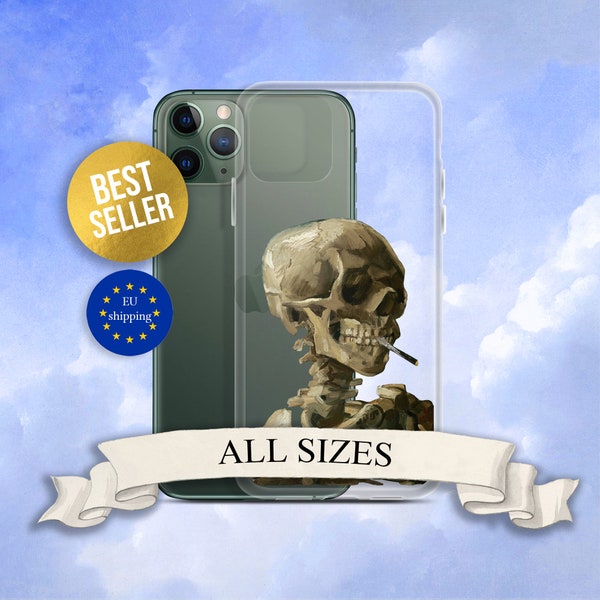 Vincent Van Gogh - Skull of a Skeleton with Burning Cigarette iPhone case, Art iPhone case EU shipping