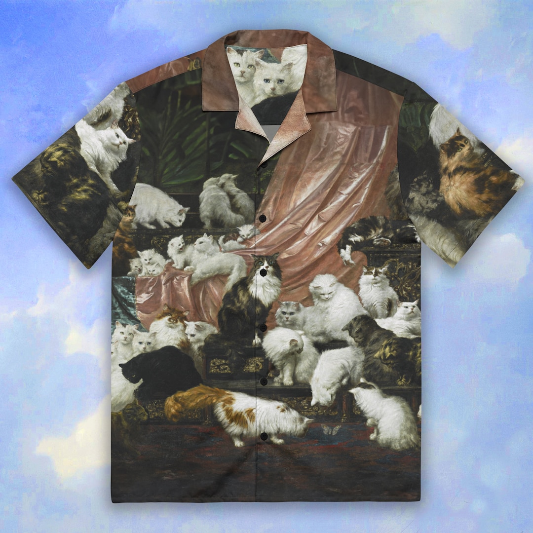 Unisex Cats Button up Shirt, Carl Kahler My Wife's Lovers Button up