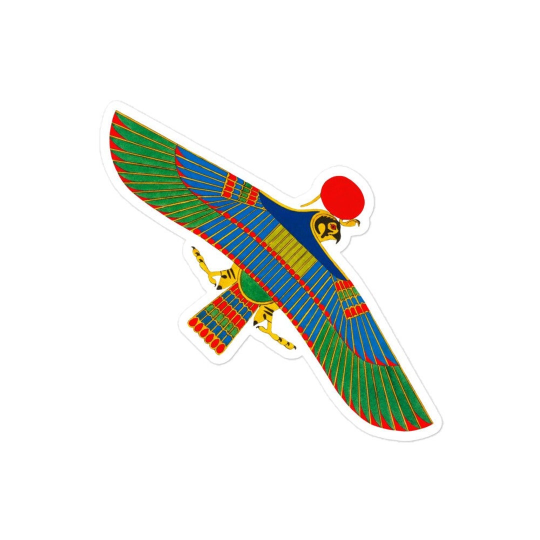 Ra Hawk Hawk, Emblem of Ra Sticker, Ancient Egypt Water Bottle Sticker - Etsy ...