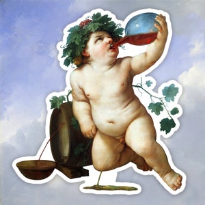 Guido Reni – Adesivi di Bacco che beve, Adesivo artistico