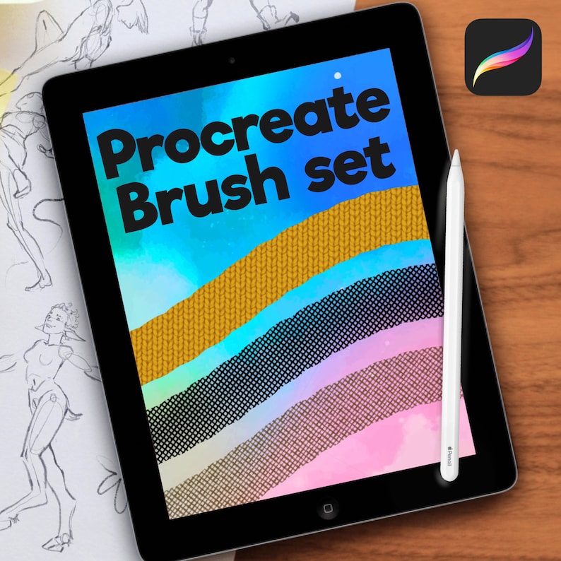 Procreate Brush Set Fabric Textures Knit Mesh Woven Etsy