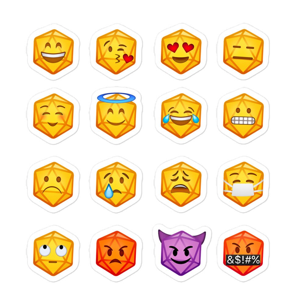 Dice Emoji Sticker Sheet Etsy