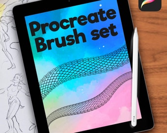 Procreate Brush Set - Escalas y cota de escala - Escamas de dragón redondeadas - Serpiente