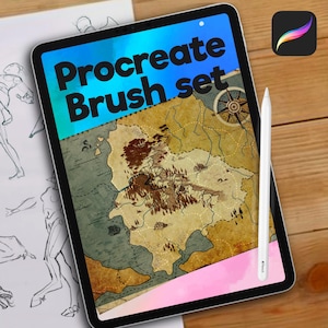Procreate Pinsel Set - Alte Landkarte