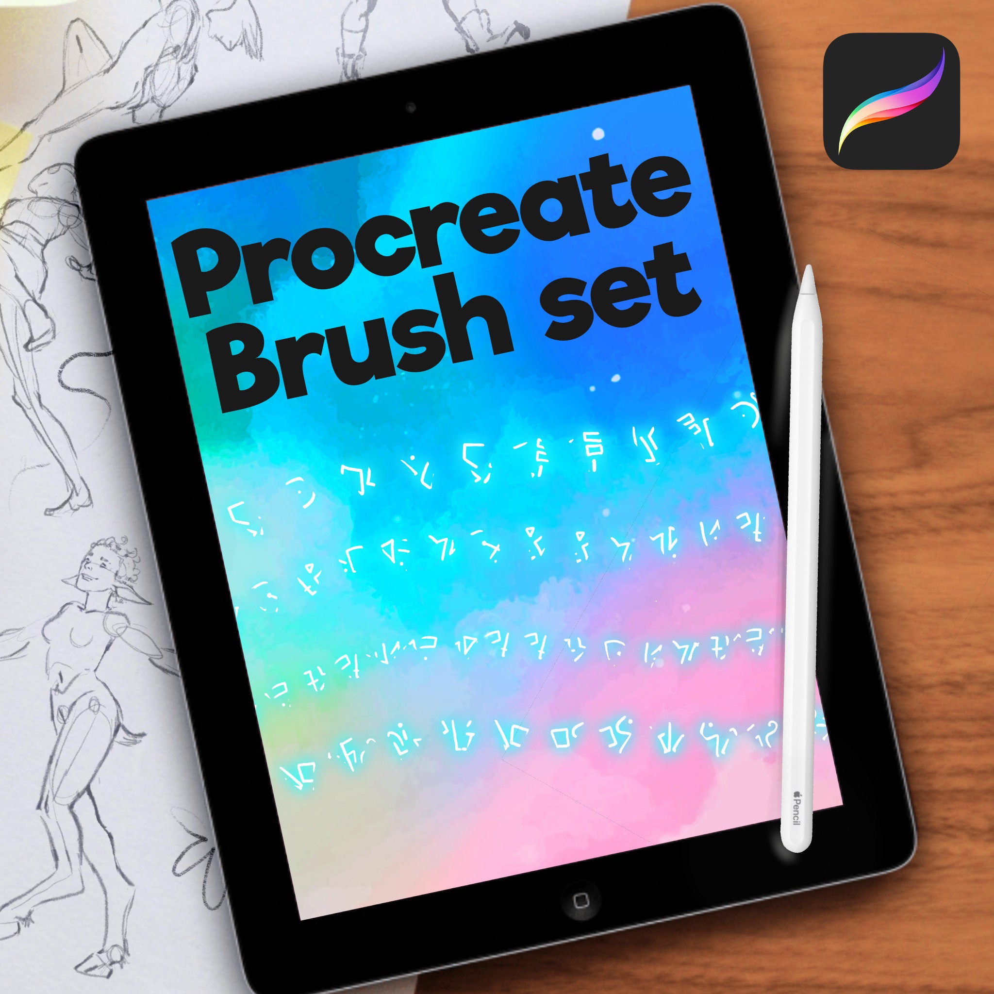 Procreate Brush Set - Mysterious Faux Text, Spells, Runes - Etsy