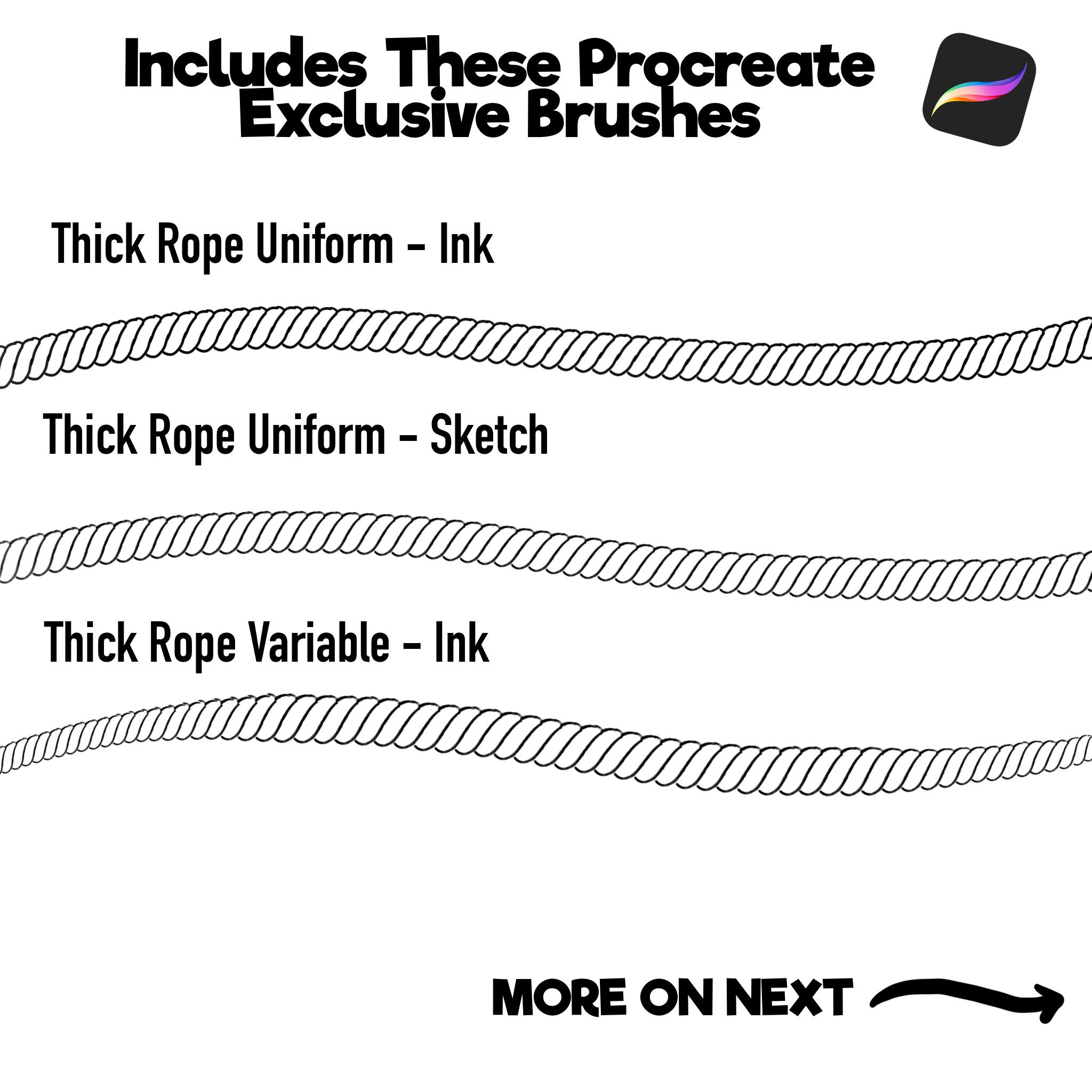 Procreate Brush Set Rope Etsy