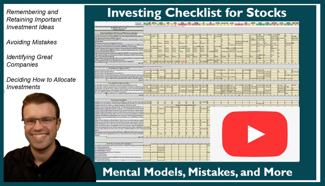 Stocks Checklist for Investing and Analyzing Businesses 100 Etsy
