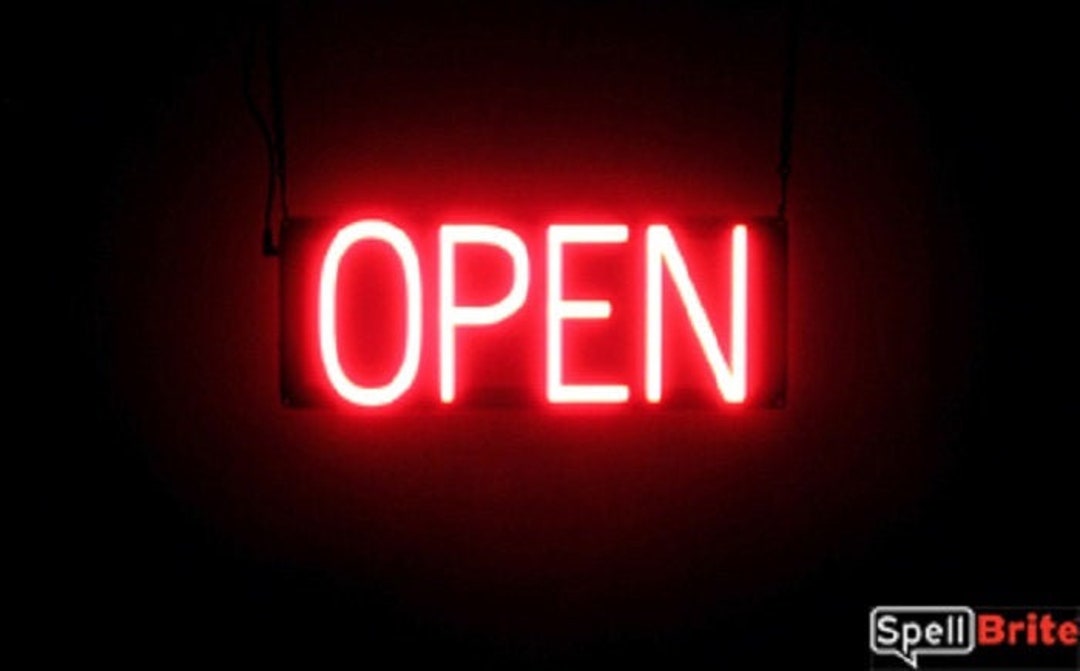 OPEN Led Sign Looks Like Neon Etsy