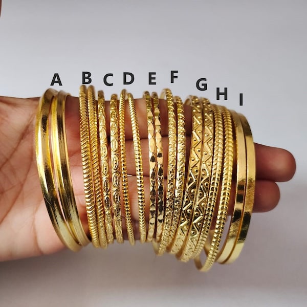 Indian Gold Bangle, Gold Plated Bangle, Gold Bracelet, Bangle, Gold Plated Bracelet, women Gold Bangle, Stacking Bangle, Gold Bangles