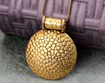 Gouden gehamerde ketting, schijfketting, ronde ketting, koordketting, ronde ketting, gouden ketting, gouden schijfketting