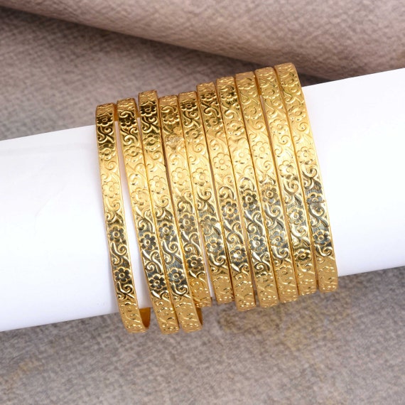 Indian Gold Bangle Gold Filled Bangle Gold Bracelet Bangle Gold Filled Bracelet women Gold Bangle Stacking Bangle Gold Bangles Etsy