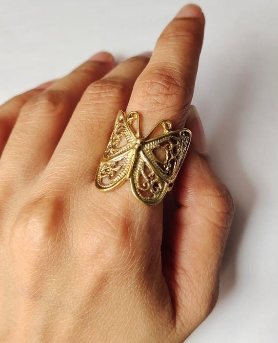 Large butterfly best sale ring