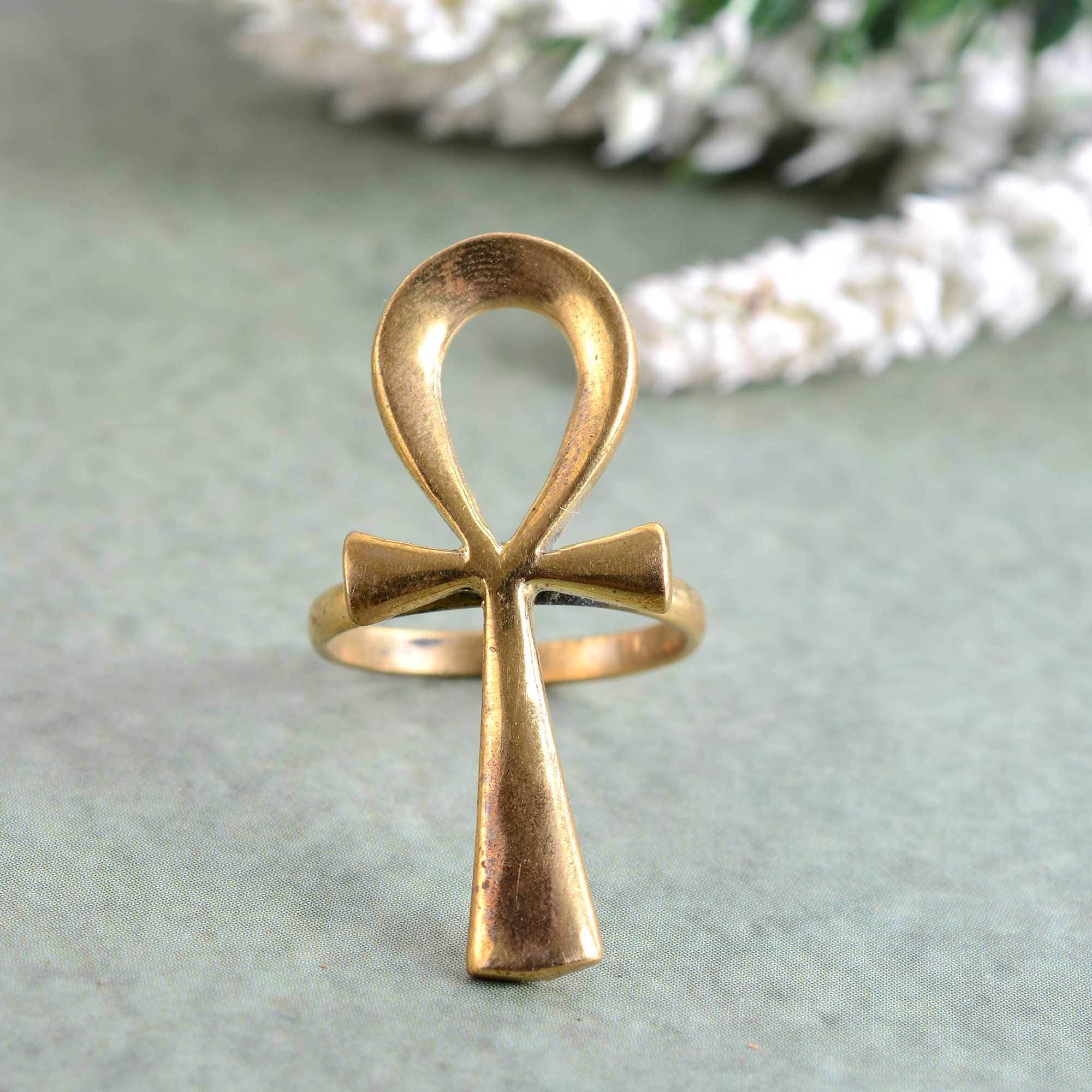 Anello Religioso Ankh – Chiave Della Vita Egiziana In Acciaio Inox, Croce Copta Per Uomo E Donna (Taglie USA 8-13) - 3