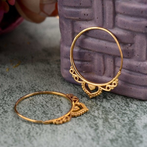 Mandala minimalist hoops, huggie earrings, small gold hoop earrings, gold hoops, women's gift, boho earrings, boho earrings