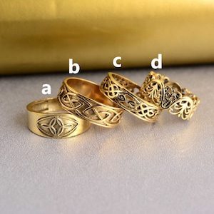 Filigree Celtic Ring, Handmade Ring, Brass Band Ring, Thumb Band, Celtic Band, Gift for her, Ring for women, Celtic Knot Ring, Celtic